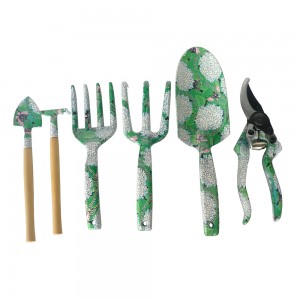 6pcs Garden trowel, rake, fork, pruning shears, kids trowel and rake sets