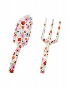 2pcs Floral Printed Aluminum Garden Tool Kits