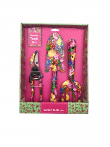 3pcs Metal Floral Printed Garden Tool Kits