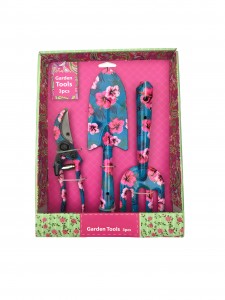 3pcs Metal Floral Printed Garden Tool Kits