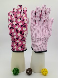 Floral Printed 100% Cotton Garden Gloves, Garden Working Gloves for protecting hands