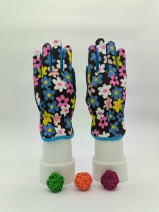 Floral Printed 100% Cotton Garden Gloves, Garden Working Gloves for protecting hands