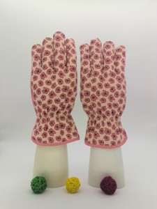 Floral Printed 100% Cotton Garden Gloves, Garden Working Gloves for protecting hands