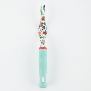 5pcs Floral Printed Aluminum Garden Tool Kits with rubber handles