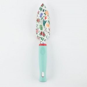 5pcs Floral Printed Aluminum Garden Tool Kits with rubber handles