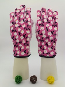 Floral Printed 100% Cotton Garden Gloves, Garden Working Gloves for protecting hands