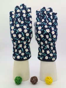 Floral Printed 100% Cotton Garden Gloves, Garden Working Gloves for protecting hands