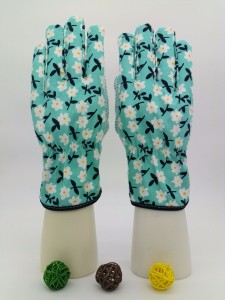 Floral Printed 100% Cotton Garden Gloves, Garden Working Gloves for protecting hands