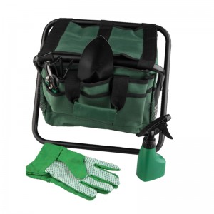 7pcs Garden tool sets with foldable stool