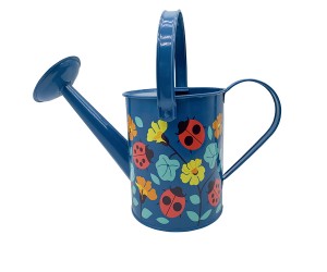 Gavanized floral printed metal watering cans, flower patterned watering pot