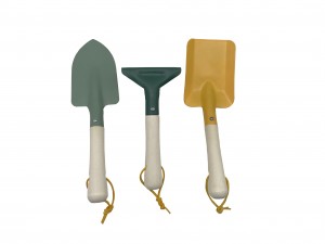 5pcs Kids Garden Tool Kits including garden trowel, shovel, rake and watering can with carrying bag