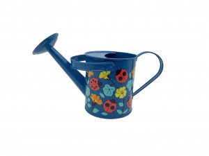 Gavanized floral printed metal watering cans, flower patterned watering pot