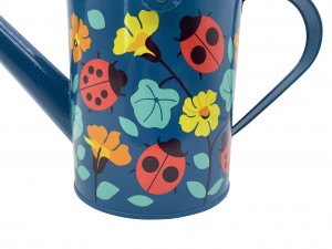 Gavanized floral printed metal watering cans, flower patterned watering pot