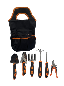 Gardening Tools, 9 Pieces Stainless Steel Heavy Duty Gardening Tool Set, with Non-Slip Rubber Grip, Storage Tote Bag, Outdoor Hand Tools, Ideal Garden Tool Kit Gifts for Parents and Kids