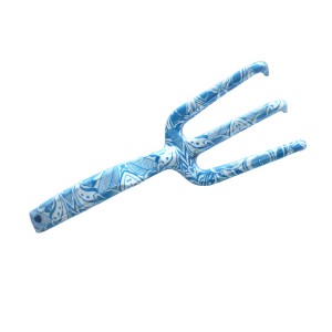 Floral printed aluminum garden rake