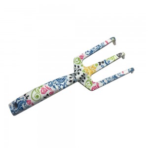 Floral printed aluminum garden rake