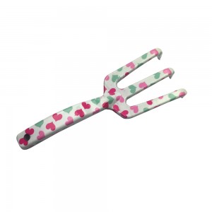 Floral printed aluminum garden rake