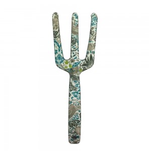 Floral printed aluminum garden rake