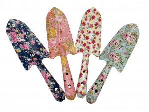 Iron Floral Printed Garden Trowel, flower patterned garden shovel