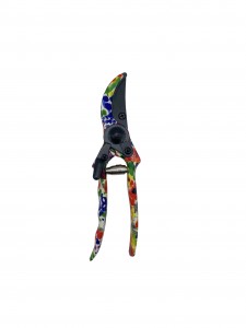 Floral Printed Aluminum bypass garden pruning shears