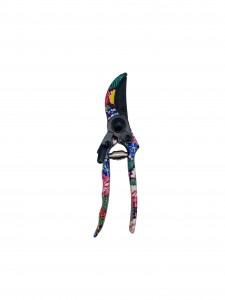 Floral Printed Aluminum bypass garden pruning shears