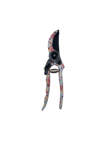 Floral Printed Aluminum bypass garden pruning shears