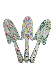 Iron Floral Printed Garden Trowel, flower patterned garden shovel