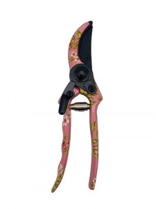 Floral Printed Aluminum bypass garden pruning shears