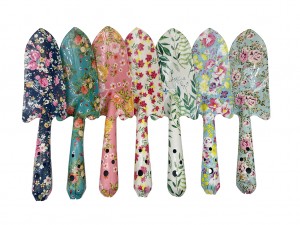 Iron Floral Printed Garden Trowel, flower patterned garden shovel