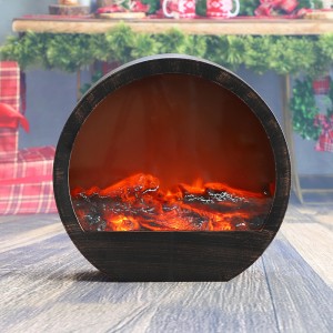 Fireplace Decorative Lantern , Fireplace Light LED Simulation Log Flame Effect , Touch Switch and USB Powered Fireplace Lantern for Home Decor Indoor Christmas Ornament