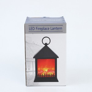 Fireplace Lanterns Decorative Flameless Portable Led Lantern Battery Operated and USB Operated 6 Hours Timer Like Real Flame Shape Fireplace Lanterns for Home Desk Decoration