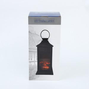 Led Fireplace Lanterns Decorative Flameless Portable Led Lantern with Clock Battery Operated and USB Operated 6 Hours Timer Like Real Flame Shape Fireplace Lanterns for Home Desk Decoration