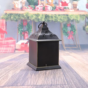 Fireplace Lanterns Decorative Flameless Portable Led Lantern Battery Operated and USB Operated 6 Hours Timer Like Real Flame Shape Fireplace Lanterns for Home Desk Decoration