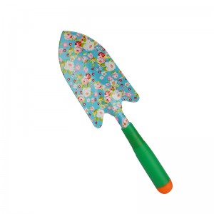 2pcs Floral Printed Garden Tool Kits including garden trowel and rake sets with plastic handles