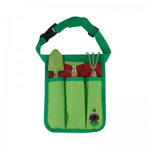 4pcs Kids Mini Floral Printed Garden Tool Sets with Belt Bag