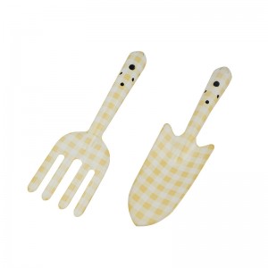 2pcs Floral Printed iron Garden Tool Kits including garden trowel and fork