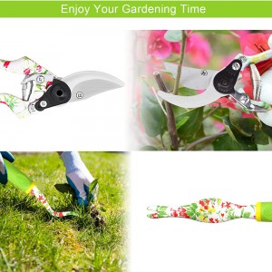 6pcs floral printed aluminum alloy garden tool sets