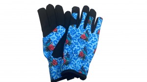 Floral Printed Heavy Duty Garden Gloves, Garden Working Gloves for protecting hands