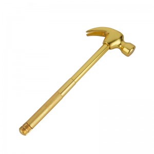 Gold finished 6 in 1 hammer with screwdrivers