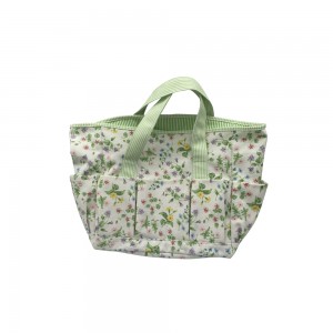 Floral printed 100% canvas garden bag