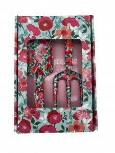 2pcs Floral Printed Aluminum Garden Tool Kits with color box