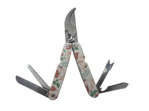 2pcs Floral Printed pruning shears, garden secatuers for gardening work