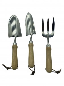 3pcs Stainless Steel Garden Tool Kits including garden trowel, shovel and fork