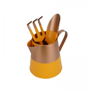 3pcs Garden Tool Sets including garden trowel, rake and metal bucket