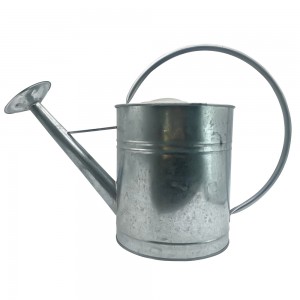 8L Polished galvanized metal watering pot