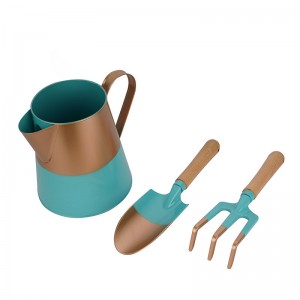 3pcs Garden Tool Sets including garden trowel, rake and metal bucket