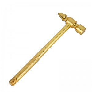 Gold finished 6 in 1 hammer with screwdrivers