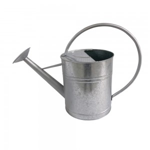 8L Polished galvanized metal watering pot