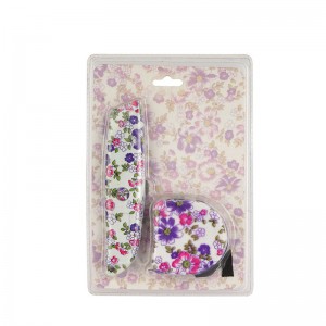 2pcs floral printed hand tool sets including tape measures and utility knife