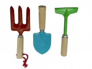 3pcs Garden Tool Kits including garden trowel, shovel and rake